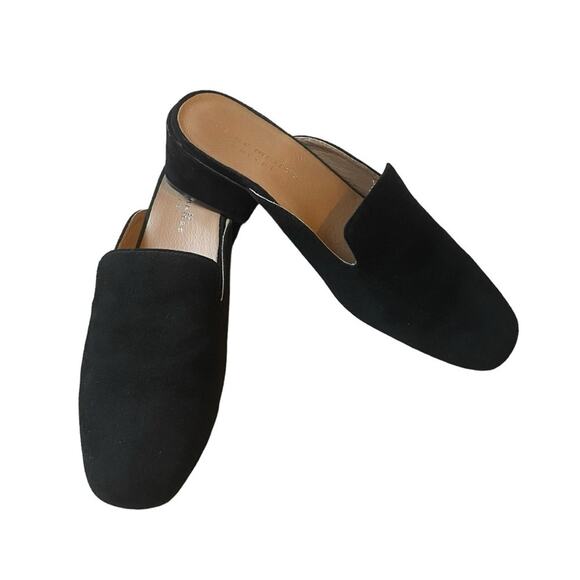 Bettye Muller Concept Beckett Chunky Suede Mules Black Mules Shoes‎ Size 8.5 - Picture 1 of 9